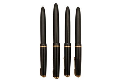 Lot 90 - A GROUP OF FOUR BLACK PARKER PENS