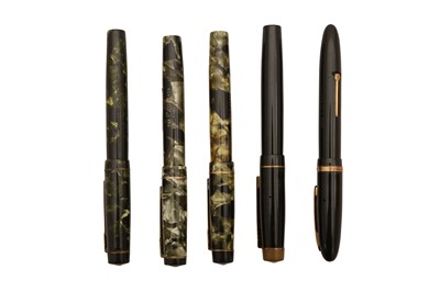 Lot 88 - A GROUP OF FIVE CROXLEY FOUNTAIN PENS