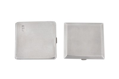 Lot 1167 - TWO GEORGE V STERLING SILVER CIGRETTE CASES