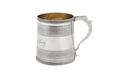 Lot 380 - A William IV sterling silver christening mug, London 1830 by Richard Pearce and George Burrows