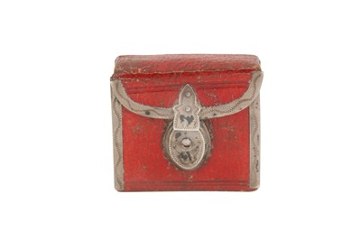 Lot 50 - A George III silver mounted Moroccan leather almanac, 1792