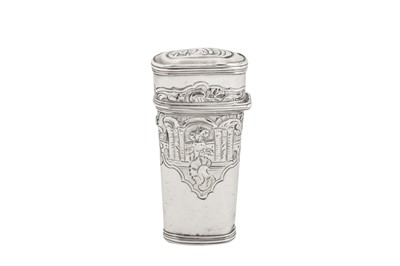 Lot 48 - A George III unmarked silver etui, probably London circa 1770