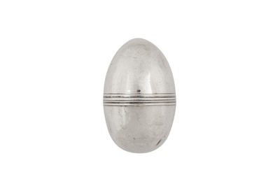Lot 22 - A George III sterling silver nutmeg grater, London 1794 by Samuel Meriton II