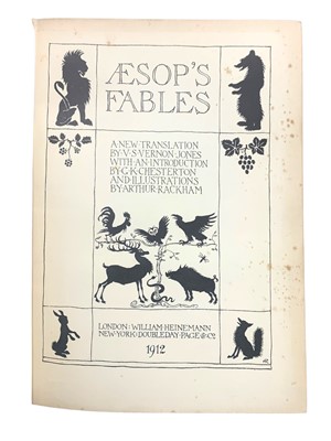Lot 319 - Rackham (Arthur, ill.) Aesop’s Fables