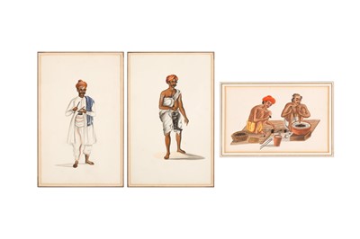 Lot 290 - THREE COMPANY SCHOOL-STYLE PORTRAITS OF INDIAN CRAFTSMEN