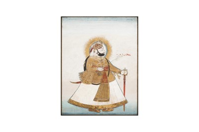 Lot 320 - A PORTRAIT OF MAHARANA BHIM SINGH OF MEWAR (1768 – 1828)