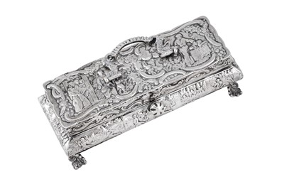 Lot 1161 - A LATE 19TH CENTURY DUTCH SILVER BOX OR CASKET, SCHOONHOVEN 1899