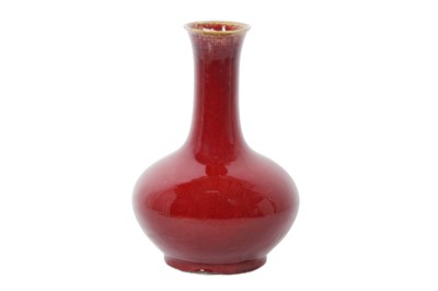 Lot 1385 - A CHINESE FLAMBÉ-GLAZED VASE