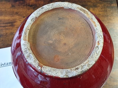 Lot 1385 - A CHINESE FLAMBÉ-GLAZED VASE