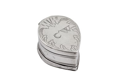 Lot 44 - A William and Mary late 17th century silver nutmeg grater, circa 1690, obscured maker's mark IC?