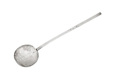 Lot 323 - A rare and unusual Charles I to Commonwealth unmarked silver straining spoon, circa 1630-50