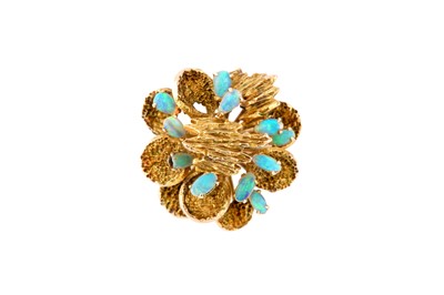 Lot 6 - AN OPAL DRESS RING