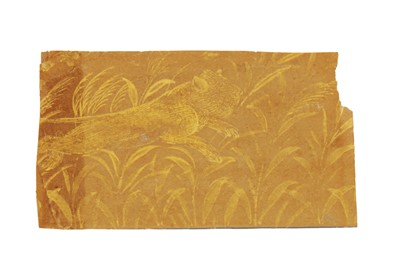 Lot 311 - A FRAGMENT OF AN ILLUMINATED ANIMAL BORDER