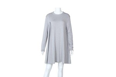 Lot 96 - Balenciaga Grey Wool Knit Swing Dress - Size 36
