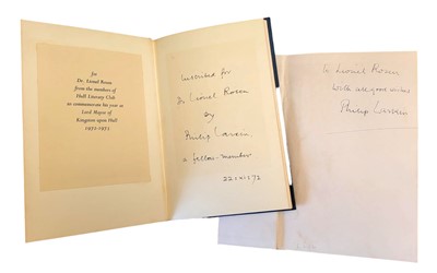Lot 191 - Larkin (Philip) The Whitsun Weddings Insc. and 2 others