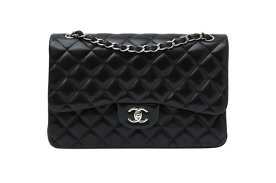 Lot 599 - Chanel Black Jumbo Double Flap Bag