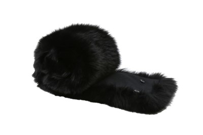 Lot 534 - Versace Black Fox Fur Scarf