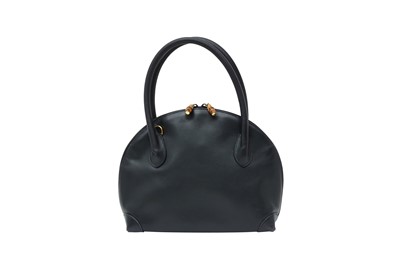 Lot 160 - Gucci Navy Bamboo Shoulder Bag