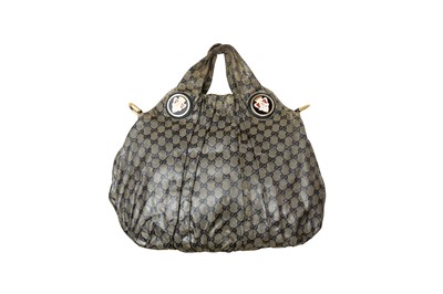 Lot 168 - Gucci Blue Supreme Crystal Canvas Hysteria Hobo Tote