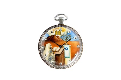 Lot 211 - DOXA OPEN-DACE POCKET WATCH.