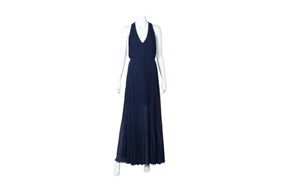 Lot 156 - Alice + Olivia Navy Pleat Maxi Dress - Size US 2