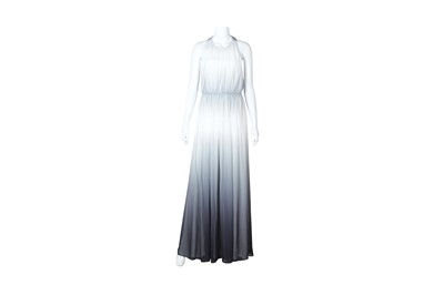 Lot 98 - Alice + Olivia White Ombre Drape Maxi Dress - Size XS