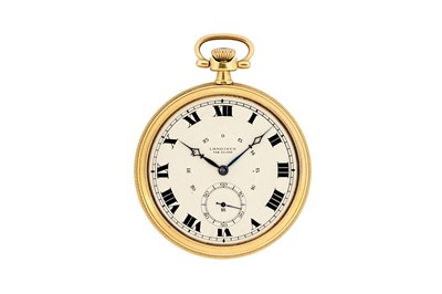 Lot 219 - LONGINES OPEN-FACE POCKET WATCH.