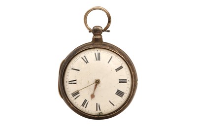 Lot 70 - AN EARLY 19TH CENTURY PAIR CASED FOUR PILLAR VERGE FUSEE SILVER POCKET WATCH
