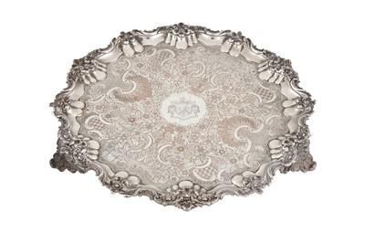 Lot 328 - A large George IV Old Sheffield Silver Plate salver, Sheffield circa 1825