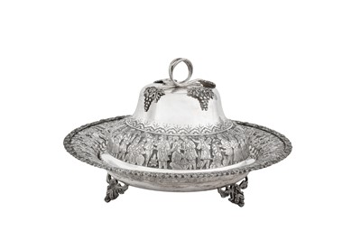 Lot 216 - A late 20th century Persian (Iranain) silver entrée dish and cover (sahan), Isfahan circa 1995 by Seyyed Hassan Jouzdani (b.1928, d.c. 2022)