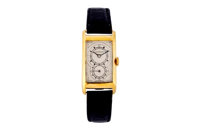 Lot 31 - A RARE 18K GOLD LONGINES DOCTORS WATCH