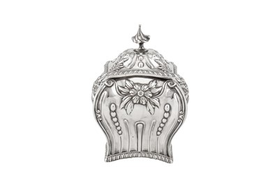 Lot 388 - A Victorian sterling silver tea caddy, London 1896 by Hawksworth, Eyre & Co Ltd