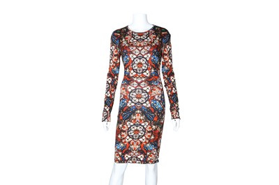 Lot 8 - Alexander McQueen Stained Glass Print Dress - Size 40