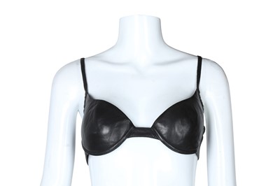 Lot 541 - Alexander McQueen Black Leather Bra - Size 42