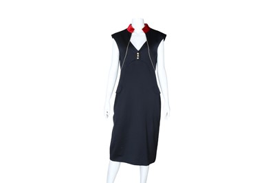 Lot 180 - Alexander McQueen Navy Wool Military Dress - Size 44