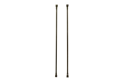 Lot 190 - A PAIR OF BRONZE SLENDER CORINTHIAN STYLE PILASTERS COLUMNS