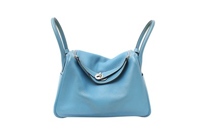 Lot 153 - Hermes Blue Jean Clemence Lindy 30