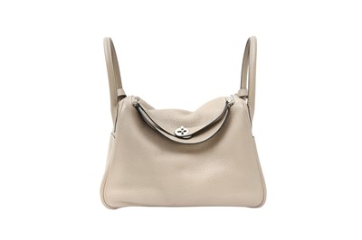 Lot 240 - Hermes Etoupe Clemence Lindy 30