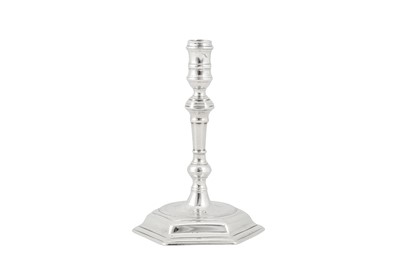 Lot 513 - A George II sterling silver taperstick, London 1745 by John Cafe