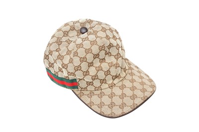 Lot 199 - Gucci Beige GG Monogram Baseball Cap - Size L