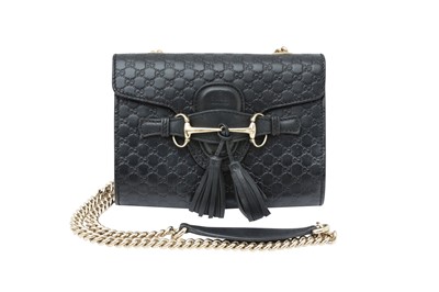 Lot 381 - Gucci Black Micro Guccisima Mini Emily