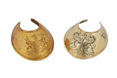 Lot 52 - Honourable East India Company - A George III sterling silver gilt officer’s gorget, London 1802 by IR, perhaps John Reily (reg. 20th Feb 1801) or John Robertson (reg. 14th Sep 1802)