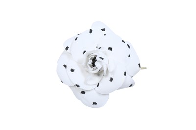 Lot 436 - Chanel White Silk Camellia Corsage Brooch