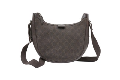 Lot 219 - Gucci Brown GG Croissant Crossbody Bag
