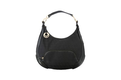 Lot 360 - Fendi Black Zucchino Chef Hobo Bag
