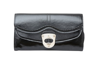 Lot 583 - Alexander McQueen Black Patent Clutch