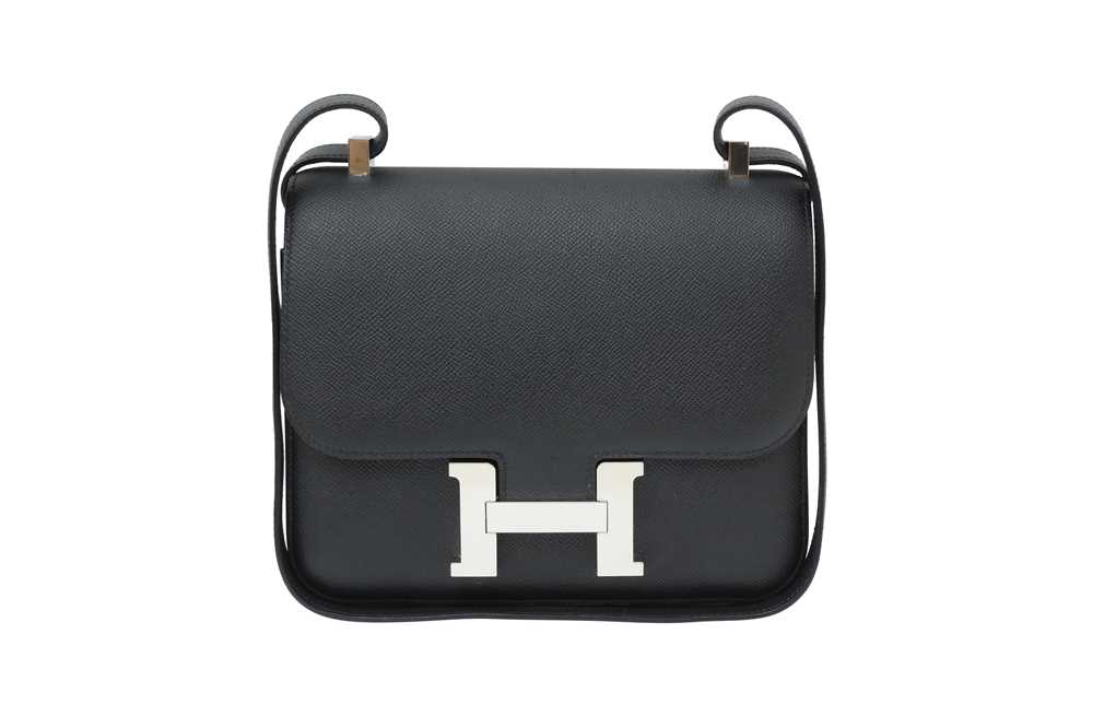580 - Hermes Black Epsom Constance 24
