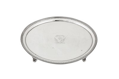 Lot 475 - A George III sterling silver salver, London 1783 by John Scofield