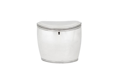 Lot 266 - An early 19th century Dutch silver tea caddy, Amsterdam 1804 by Jacobus Carrenhof (active from 1791) retailed by Willem Diemont (1767-1842)