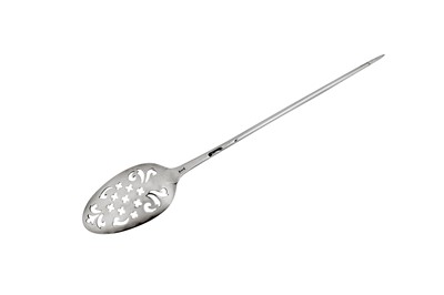 Lot 316 - A George II/George III sterling silver mote spoon, London circa 1760